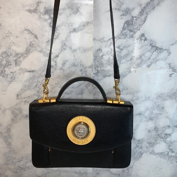 Versace Handbags - Versace Crossbody Black Leather